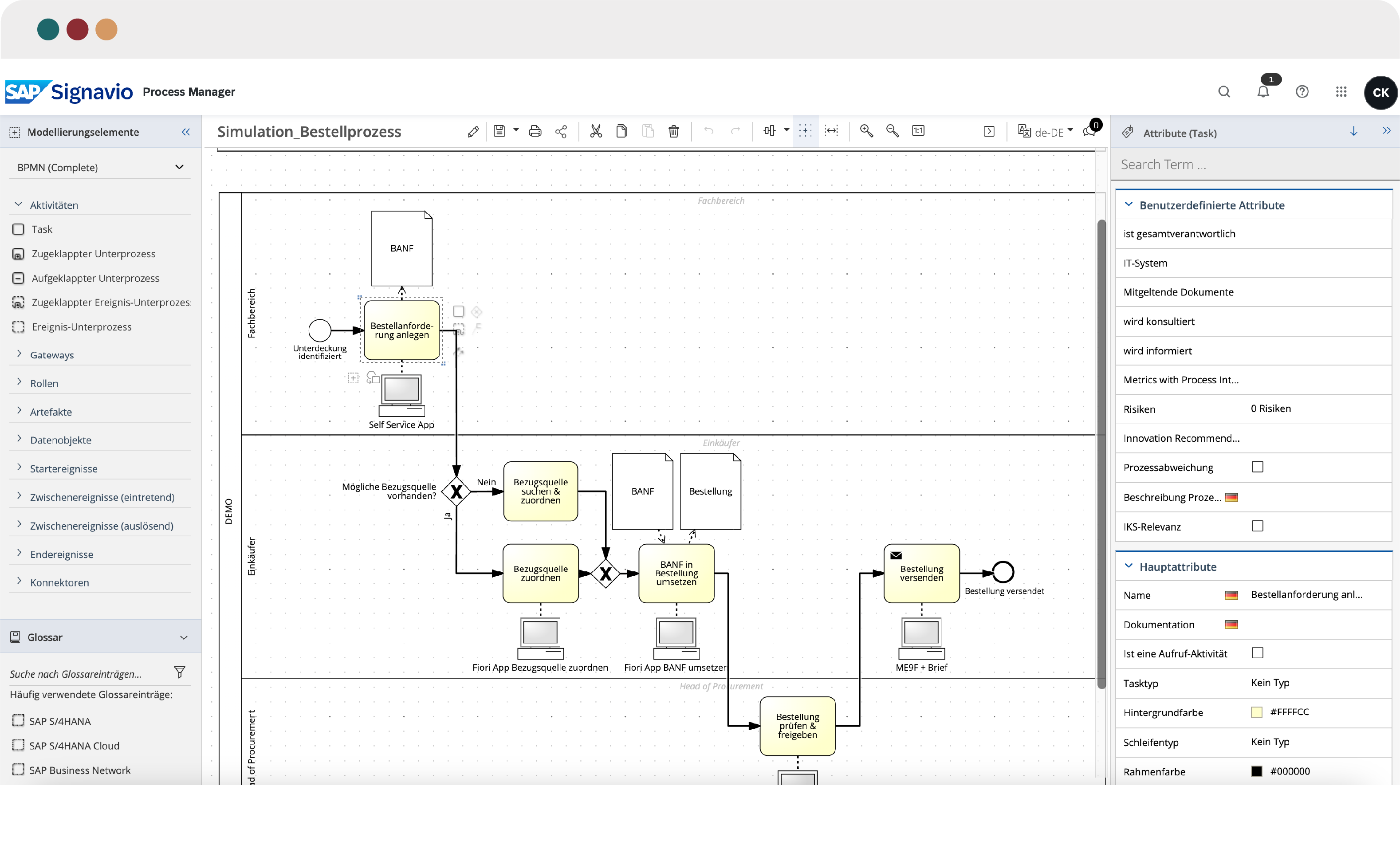 Process Editor - Einfache und übersichtliche Oberfläche zur Prozessmodellierung